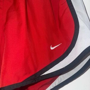 Nike Red and Black Women's Athletic Shorts